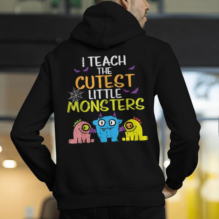 I Teach Cutest Little Monsters Halloween Teacher Men Women Men's Hoodie Back Print, funny gift I Teach Cutest Little Monsters Halloween Teacher Men Women Men's Hoodie Back Print, funny gift