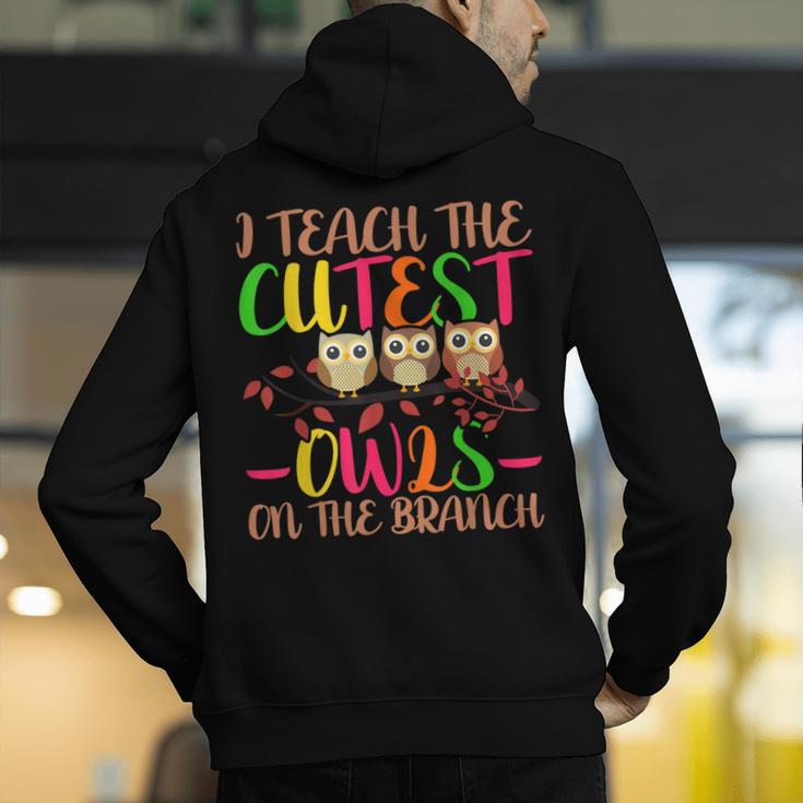 I Teach The Cutest Owls Christmas Or Teachers Day Men's Hoodie Back Print, funny gift