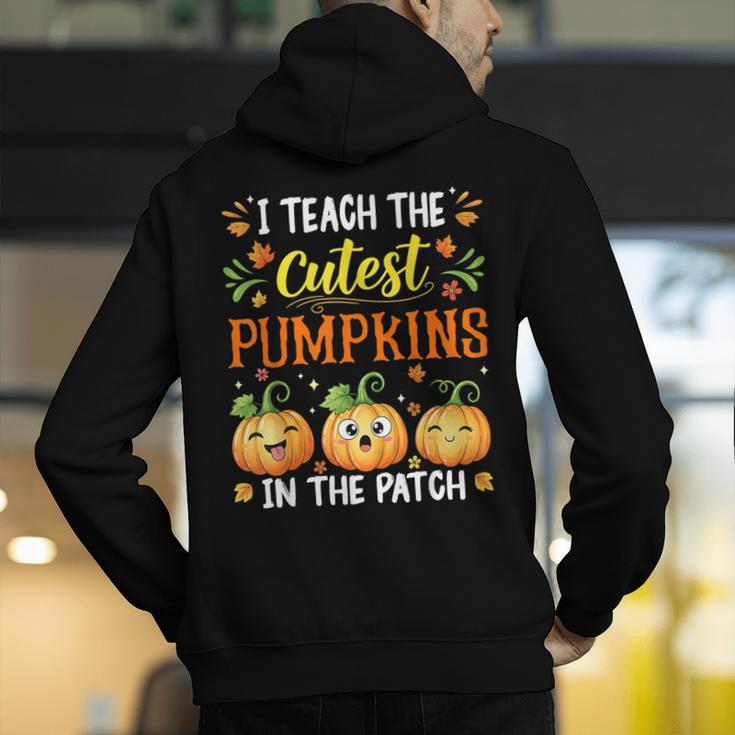 I Teach The Cutest Pumpkins Halloween Teacher Men's Hoodie Back Print, funny gift I Teach The Cutest Pumpkins Halloween Teacher Men's Hoodie Back Print, funny gift