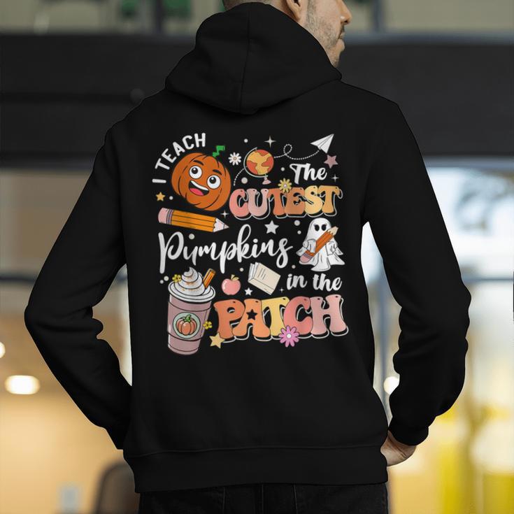 I Teach The Cutest Pumpkins In The Patch Halloween Teacher Men's Hoodie Back Print, funny gift I Teach The Cutest Pumpkins In The Patch Halloween Teacher Men's Hoodie Back Print, funny gift