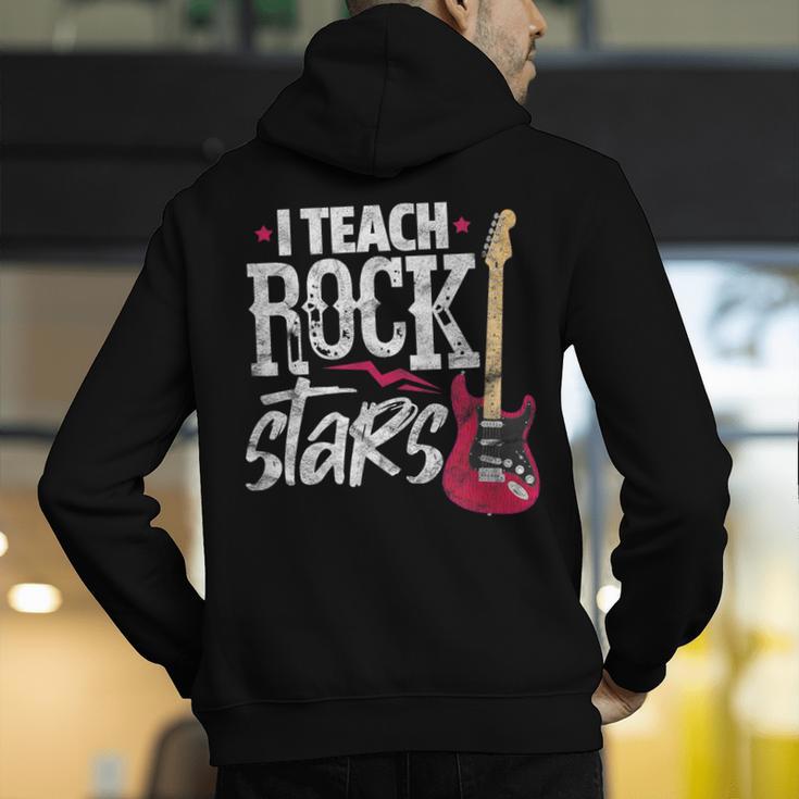 I Teach Rock Stars Music Teacher Guitar Player Men's Hoodie Back Print, funny gift I Teach Rock Stars Music Teacher Guitar Player Men's Hoodie Back Print, funny gift