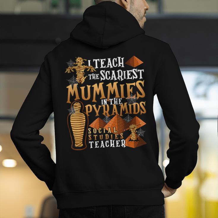 Teach The Scariest Mummies Halloween Social Studies Teacher Men Women Men's Hoodie Back Print, funny gift Teach The Scariest Mummies Halloween Social Studies Teacher Men Women Men's Hoodie Back Print, funny gift