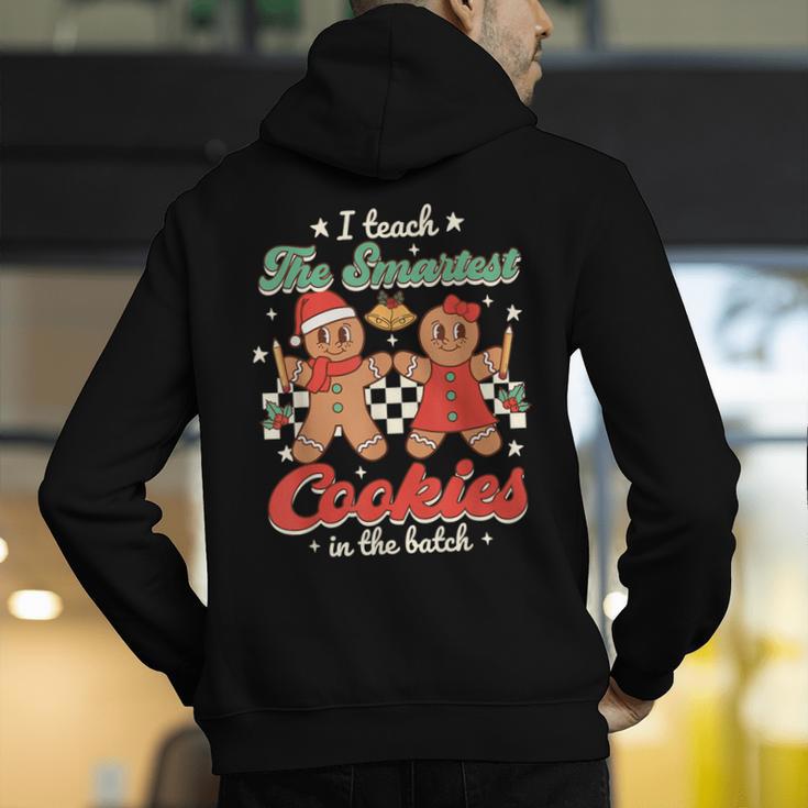 I Teach The Smartest Cookies In The Batch Teacher Christmas For Men Women Kids Men's Hoodie Back Print, funny gift