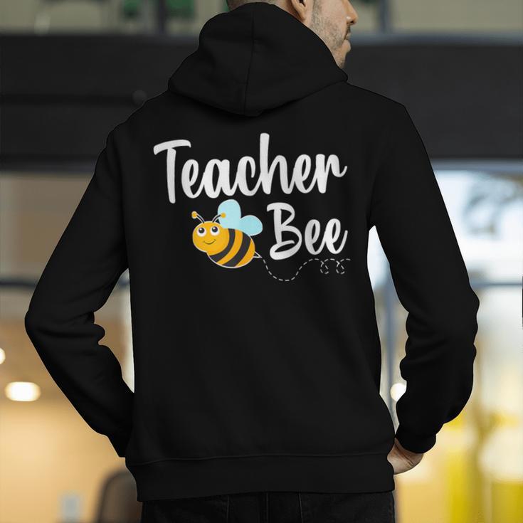 Teacher Bee Bumblebee Back To School Men's Hoodie Back Print, funny gift Teacher Bee Bumblebee Back To School Men's Hoodie Back Print, funny gift