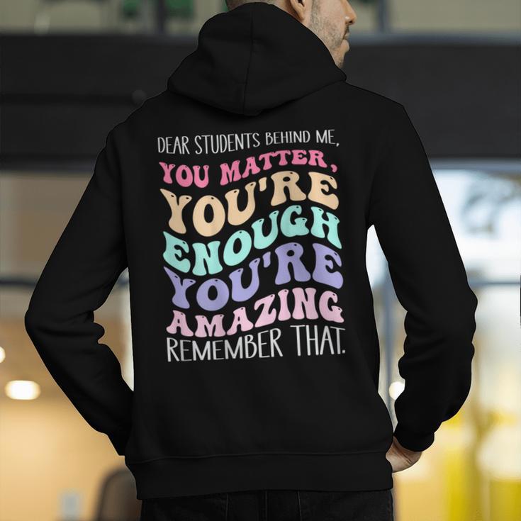 Teacher Dear Students Behind Me 1st Day Of School On Back Men's Hoodie Back Print, funny gift Teacher Dear Students Behind Me 1st Day Of School On Back Men's Hoodie Back Print, funny gift