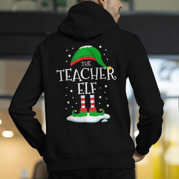 The Teacher Elf Christmas Family Matching Xmas Group For Men Women Men's Hoodie Back Print, funny gift The Teacher Elf Christmas Family Matching Xmas Group For Men Women Men's Hoodie Back Print, funny gift