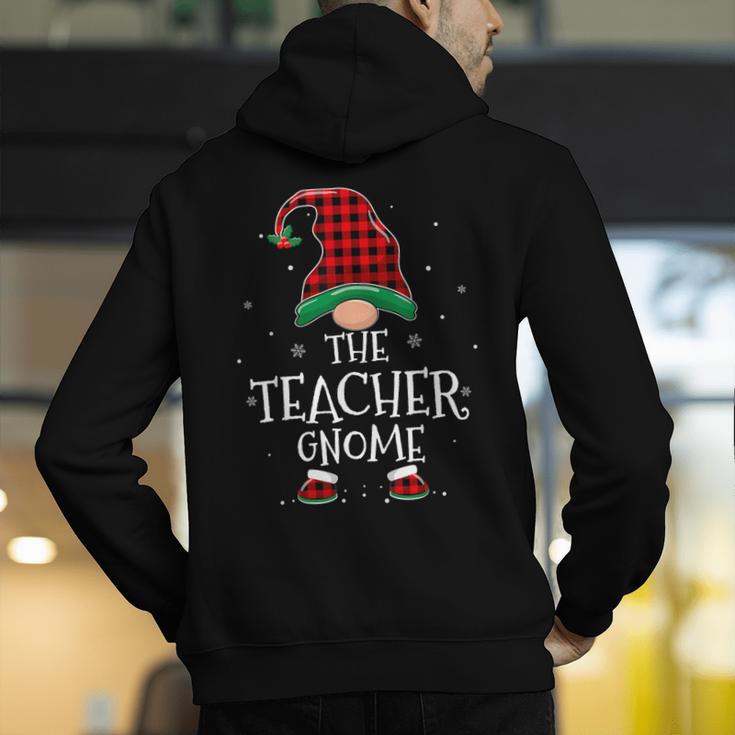 Teacher Gnome Xmas Family Matching Plaid Christmas Gnomes Men's Hoodie Back Print, funny gift Teacher Gnome Xmas Family Matching Plaid Christmas Gnomes Men's Hoodie Back Print, funny gift