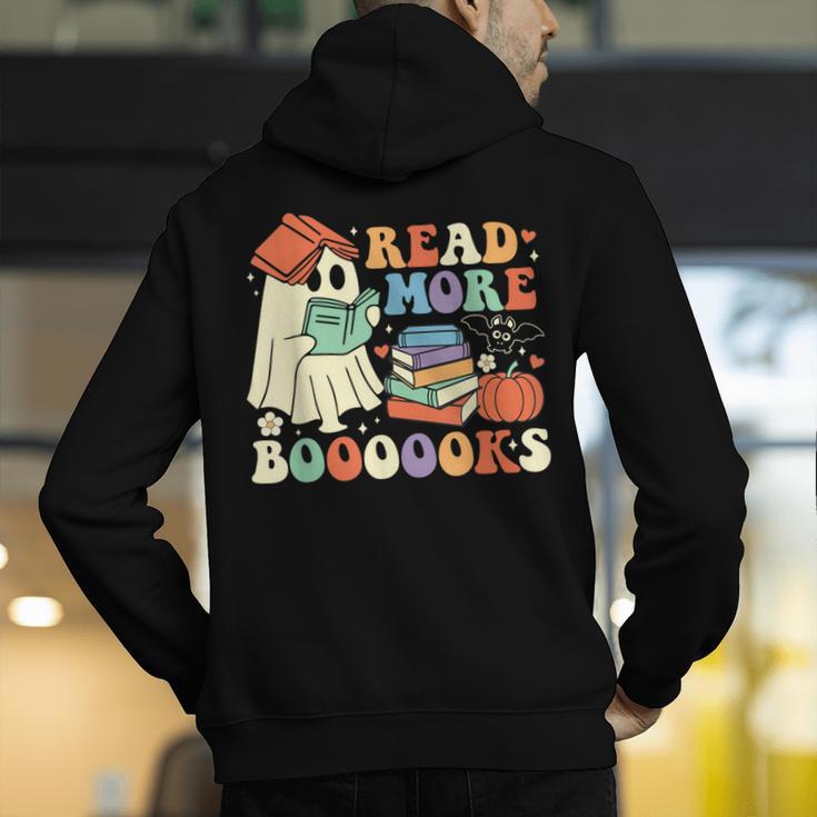 Teacher Halloween Cute Booooks Ghost Read More Books Men's Hoodie Back Print, funny gift
