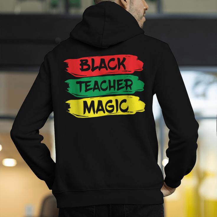 Teacher Magic Black History Month Educator For Men Women Men's Hoodie Back Print, History Teacher Hoodies, funny gift