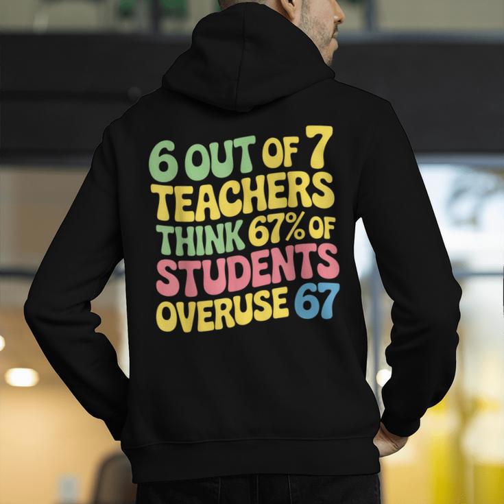 Teacher Overuse 67 Teacher Men's Hoodie Back Print, funny gift