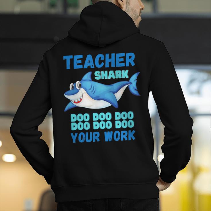 Teacher Shark Do Your Work Men's Hoodie Back Print, funny gift