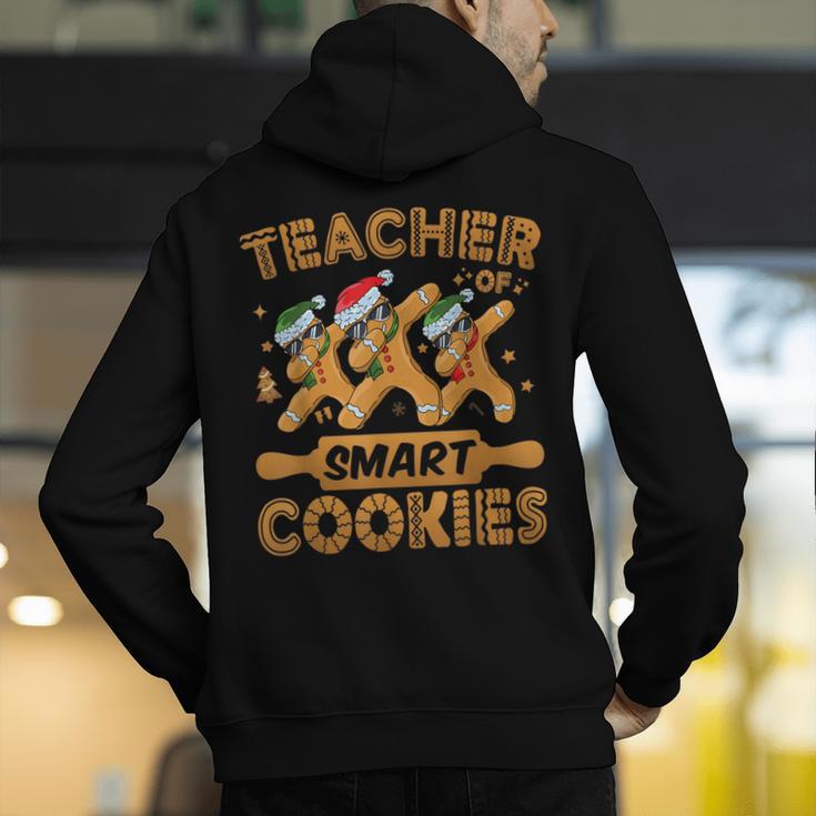 Teacher Of Smart Cookies Gingerbread Christmas Teacher Men's Hoodie Back Print, funny gift
