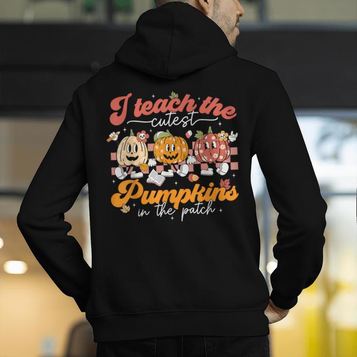 Teacher I Teach The Cutest Pumpkins In The Patch Fall Autumn Men's Hoodie Back Print, funny gift Teacher I Teach The Cutest Pumpkins In The Patch Fall Autumn Men's Hoodie Back Print, funny gift