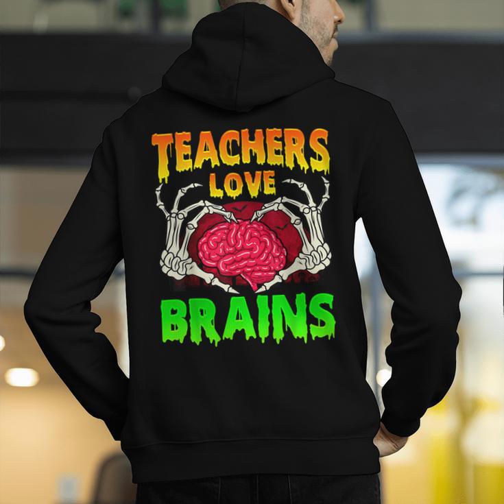 Teacher Teachers Love Brains Skeleton Hand Heart Halloween Men's Hoodie Back Print, funny gift Teacher Teachers Love Brains Skeleton Hand Heart Halloween Men's Hoodie Back Print, funny gift