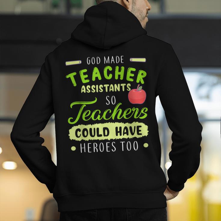 Teacher Teaching Assistant Aide Hero Men's Hoodie Back Print, funny gift