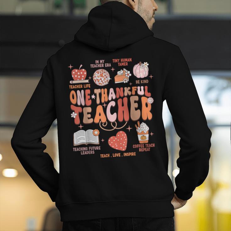 Teacher Thanksgiving Shirt Women One Thankful Teacher Fall Men's Hoodie Back Print, funny gift Teacher Thanksgiving Shirt Women One Thankful Teacher Fall Men's Hoodie Back Print, funny gift