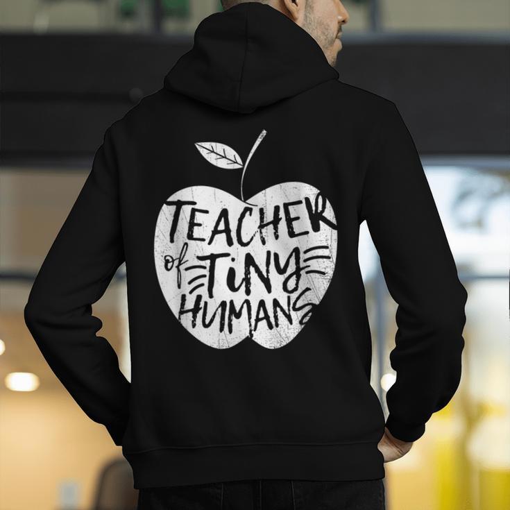 Teacher Of Tiny Humans Preschool Kindergarten Teacher Men's Hoodie Back Print, funny gift