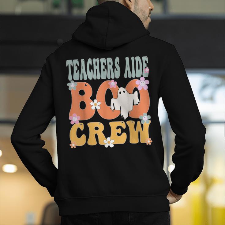 Teachers Aide Boo Crew Ghost Groovy Halloween For Women Men's Hoodie Back Print, funny gift Teachers Aide Boo Crew Ghost Groovy Halloween For Women Men's Hoodie Back Print, funny gift