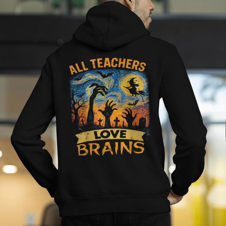 All Teachers Love Brains Shirt Teacher Halloween Tee Men's Hoodie Back Print, funny gift All Teachers Love Brains Shirt Teacher Halloween Tee Men's Hoodie Back Print, funny gift