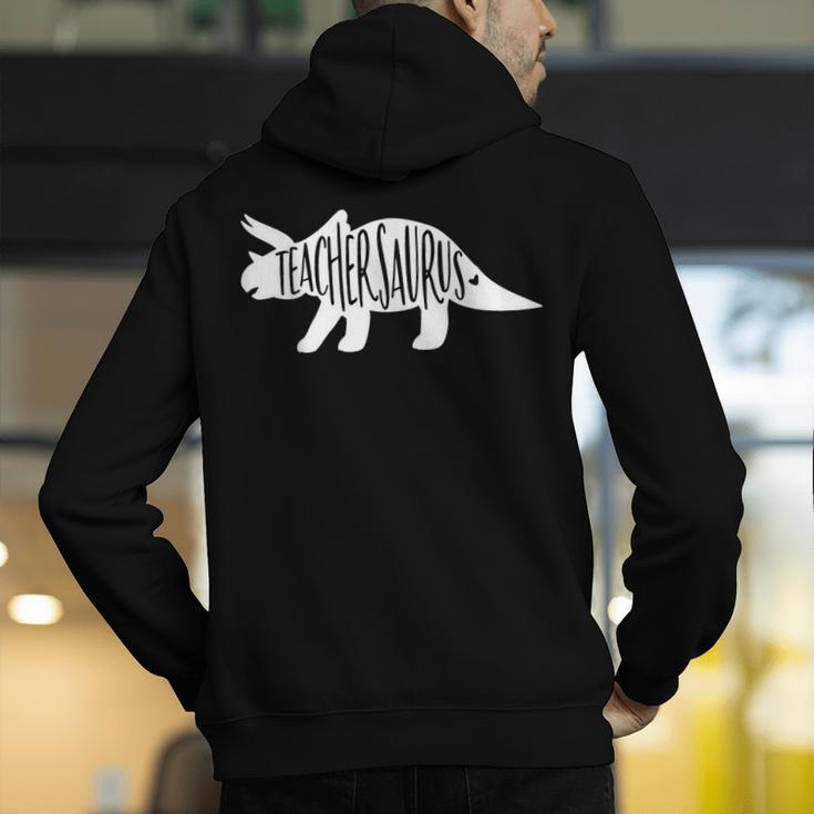 Teachersaurus Like A Normal Teacher Awesome Dinosaur Teacher Men Women Girls Kids Men's Hoodie Back Print, funny gift