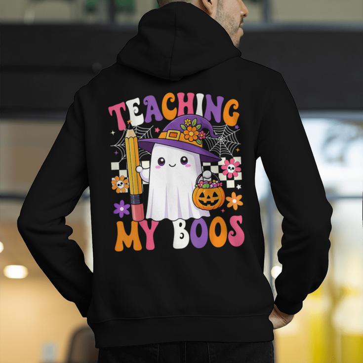 Teaching My Boos Ghost Teacher Cute Pencil Halloween Teacher Men's Hoodie Back Print, funny gift Teaching My Boos Ghost Teacher Cute Pencil Halloween Teacher Men's Hoodie Back Print, funny gift