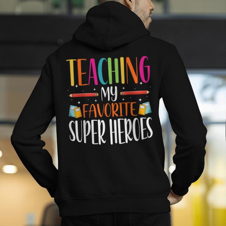 Teaching My Favorite Superheros Men Women SPED Teacher Men's Hoodie Back Print, funny gift Teaching My Favorite Superheros Men Women SPED Teacher Men's Hoodie Back Print, funny gift