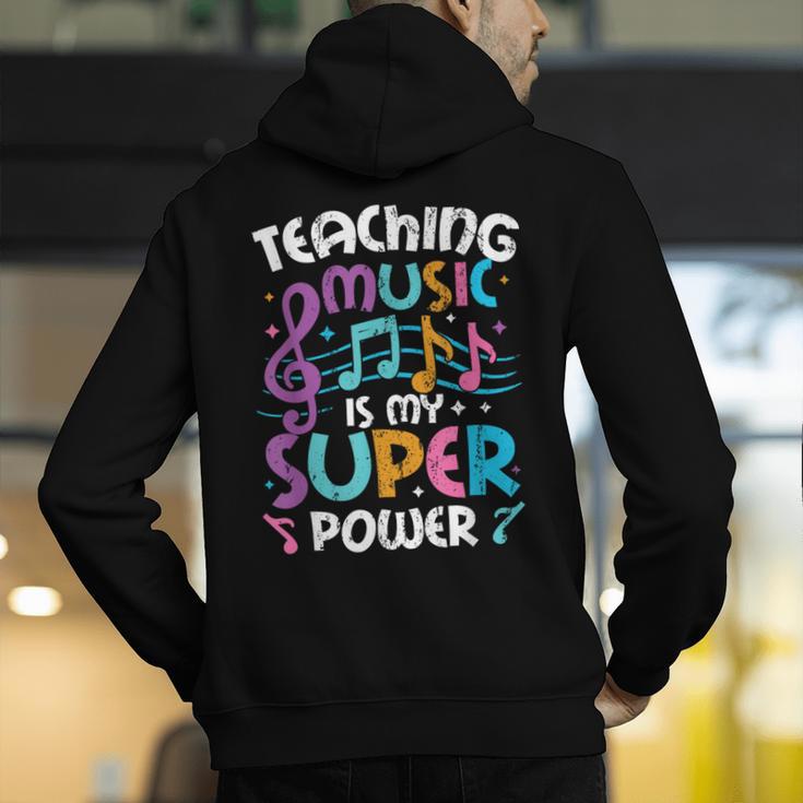 Teaching Music Is My Superpower Music Teacher For Men Women Kids Men's Hoodie Back Print, funny gift