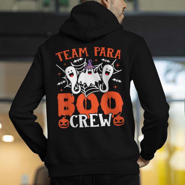 Team Para Boo Crew Halloween Ghost Paraprofessional Teacher Men's Hoodie Back Print, funny gift