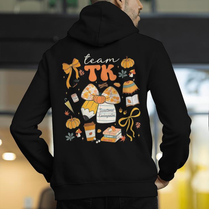Team TK Crew Preppy Coquette Bow Pumpkin Fall TK Teacher Men's Hoodie Back Print, funny gift Team TK Crew Preppy Coquette Bow Pumpkin Fall TK Teacher Men's Hoodie Back Print, funny gift