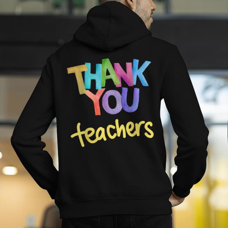 Thank You Teacher Appreciation Graduation Men Women Girls Kids Men's Hoodie Back Print, funny gift