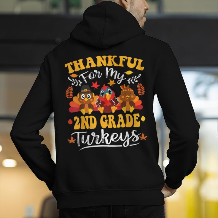 Thankful For My 2nd Grade Turkeys Thanksgiving Teacher Fall Men's Hoodie Back Print, 2nd Grade Teacher Hoodies, funny gift Thankful For My 2nd Grade Turkeys Thanksgiving Teacher Fall Men's Hoodie Back Print, 2nd Grade Teacher Hoodies, funny gift