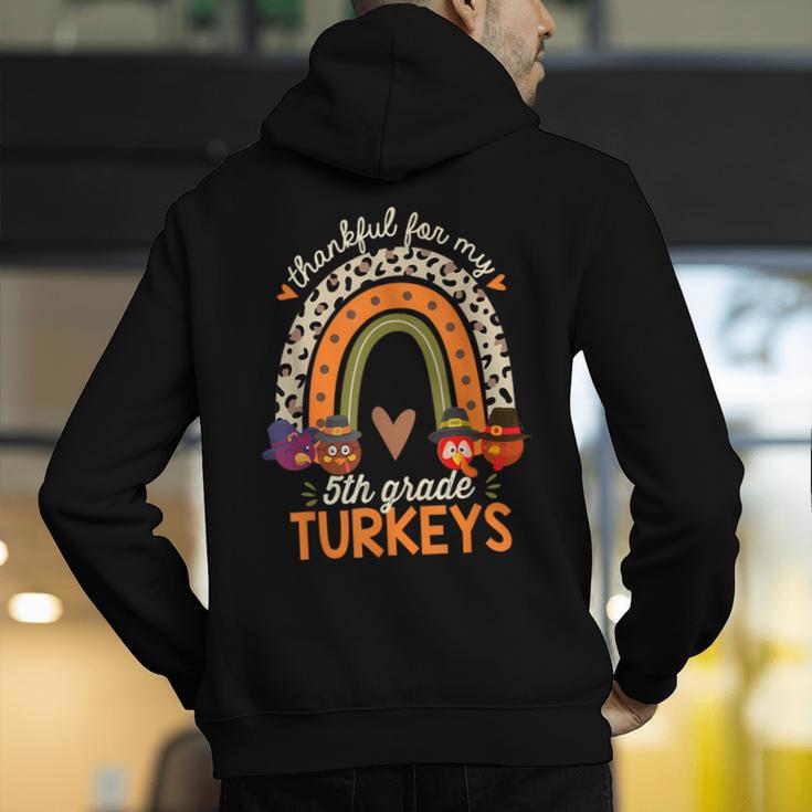 Thankful For My 5th Grade Turkeys Thanksgiving Teacher Men's Hoodie Back Print, funny gift Thankful For My 5th Grade Turkeys Thanksgiving Teacher Men's Hoodie Back Print, funny gift