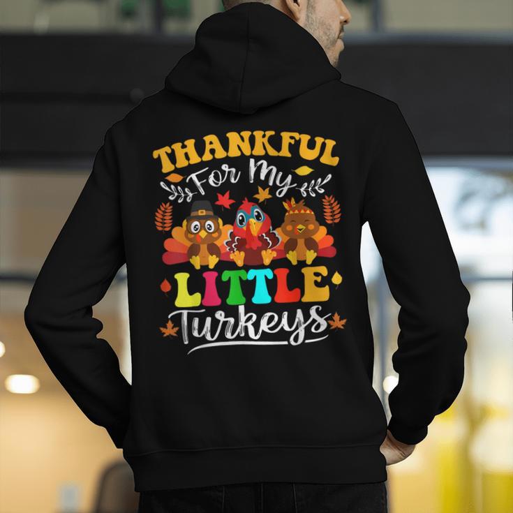 Thankful For My Little Turkeys Teacher Thanksgiving Teachers Men's Hoodie Back Print, funny gift Thankful For My Little Turkeys Teacher Thanksgiving Teachers Men's Hoodie Back Print, funny gift