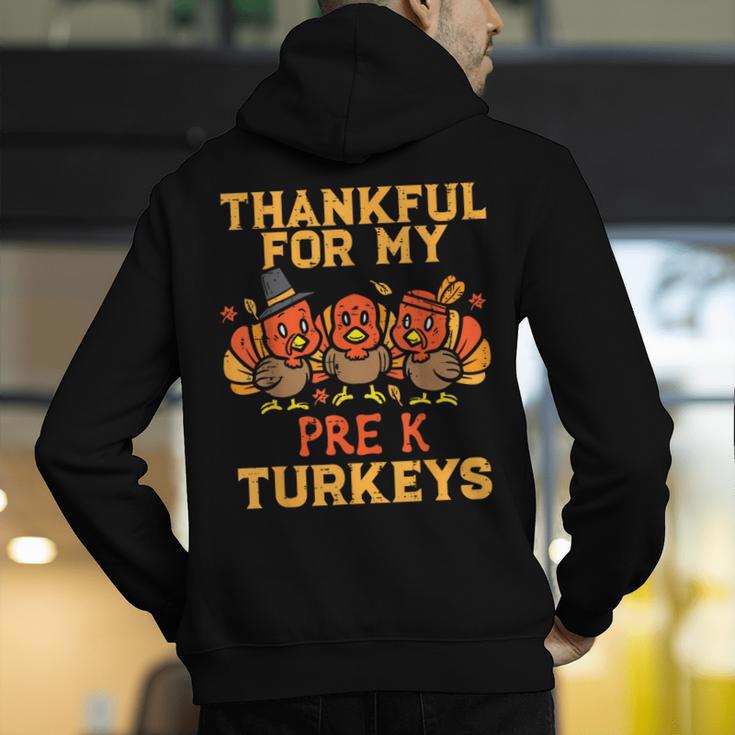Thankful For My Pre K Turkeys Teacher Thanksgiving Men Women Men's Hoodie Back Print, funny gift Thankful For My Pre K Turkeys Teacher Thanksgiving Men Women Men's Hoodie Back Print, funny gift