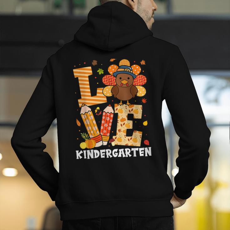 Thanksgiving Love Kindergarten Teacher Turkey Autumn Fall Men's Hoodie Back Print, funny gift Thanksgiving Love Kindergarten Teacher Turkey Autumn Fall Men's Hoodie Back Print, funny gift