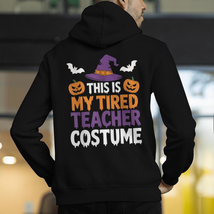 Tired Teacher Costume For Humor Halloween Men's Hoodie Back Print, funny gift Tired Teacher Costume For Humor Halloween Men's Hoodie Back Print, funny gift