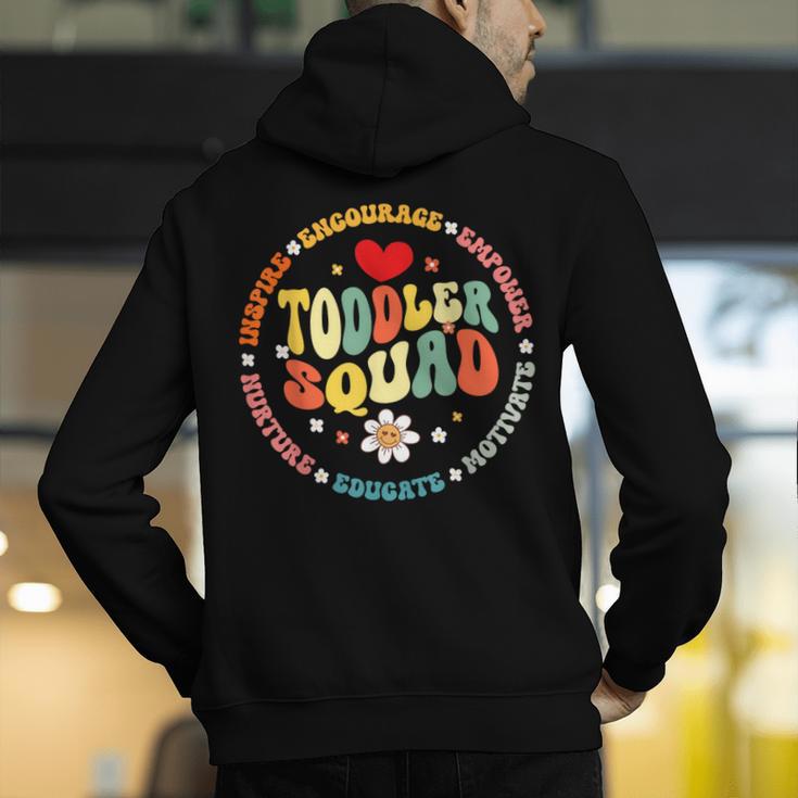 Toddler Squad Pre-K Teacher Pre School Back To School Men's Hoodie Back Print, funny gift Toddler Squad Pre-K Teacher Pre School Back To School Men's Hoodie Back Print, funny gift