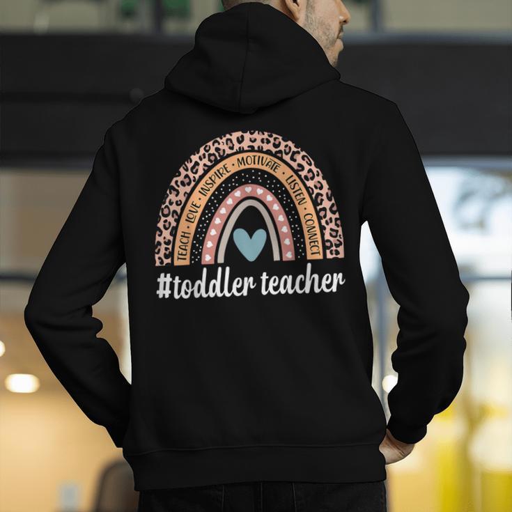 Toddler Teacher Rainbow Leopard Infant Teacher Men Women Men's Hoodie Back Print, funny gift Toddler Teacher Rainbow Leopard Infant Teacher Men Women Men's Hoodie Back Print, funny gift