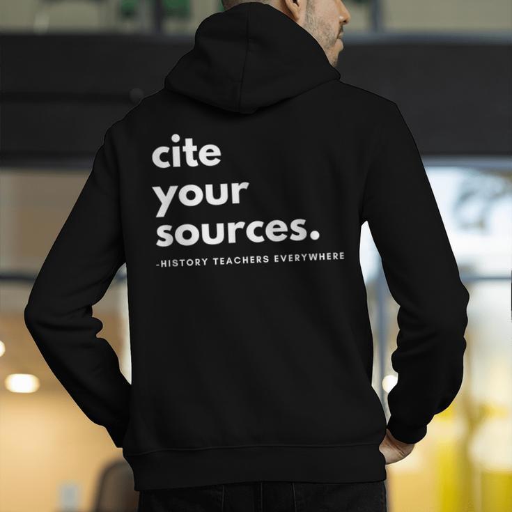 History Teacher Cite Your Sources Men's Hoodie Back Print, History Teacher Hoodies, funny gift History Teacher Cite Your Sources Men's Hoodie Back Print, History Teacher Hoodies, funny gift