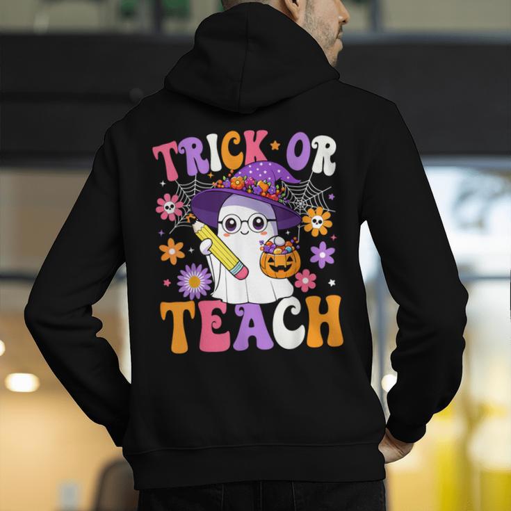 Trick Or Teach Teacher Ghost Teaching Fun Halloween Teacher Men's Hoodie Back Print, funny gift Trick Or Teach Teacher Ghost Teaching Fun Halloween Teacher Men's Hoodie Back Print, funny gift