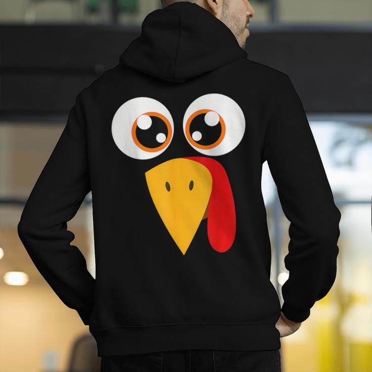 Turkey Face Halloween Costume Thanksgiving Teacher Nurse Men's Hoodie Back Print, funny gift Turkey Face Halloween Costume Thanksgiving Teacher Nurse Men's Hoodie Back Print, funny gift
