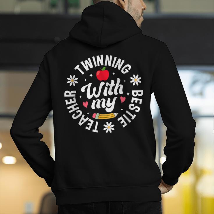 Twin Day Teacher Twinning With My Bestie Matching For Men Women Men's Hoodie Back Print, funny gift Twin Day Teacher Twinning With My Bestie Matching For Men Women Men's Hoodie Back Print, funny gift