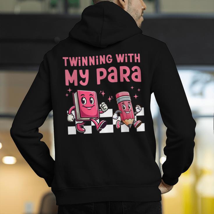 Twinning With My Para Teacher Matching Paraprofessional 70s For Men Women Men's Hoodie Back Print, funny gift Twinning With My Para Teacher Matching Paraprofessional 70s For Men Women Men's Hoodie Back Print, funny gift