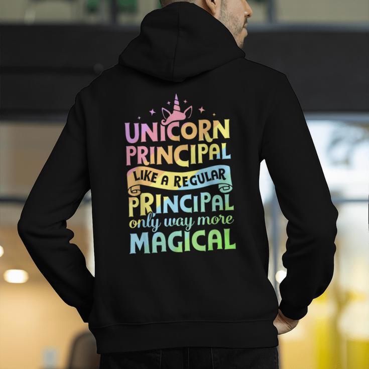 Unicorn Principal Back To School Teacher Appreciation Men's Hoodie Back Print, funny gift Unicorn Principal Back To School Teacher Appreciation Men's Hoodie Back Print, funny gift