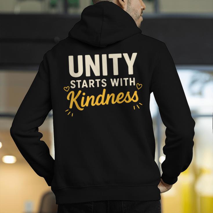 Unity Kindness Shirt Women Teachers Kids Unity Day Orange Men's Hoodie Back Print, funny gift