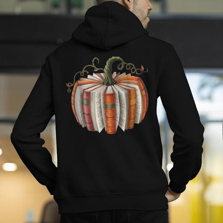 Vintage Book Pumpkin Autumn Fall Librarians Bookworm Teacher Men's Hoodie Back Print, funny gift Vintage Book Pumpkin Autumn Fall Librarians Bookworm Teacher Men's Hoodie Back Print, funny gift