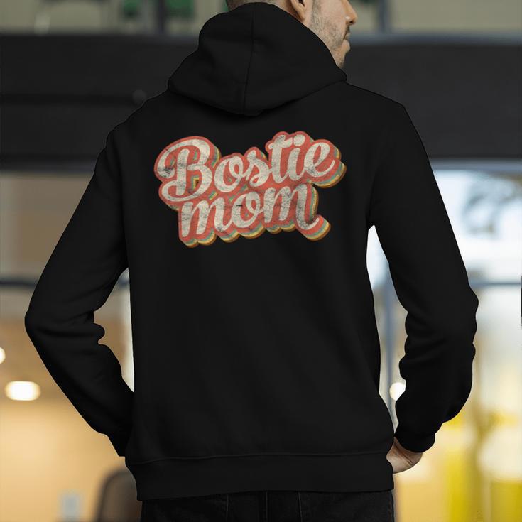 Vintage Boston Terrier Mom Dog Lover Pet Bostie Mama Men Women Girls Kids Men's Hoodie Back Print, Boston Terrier Mom Hoodies, funny gift