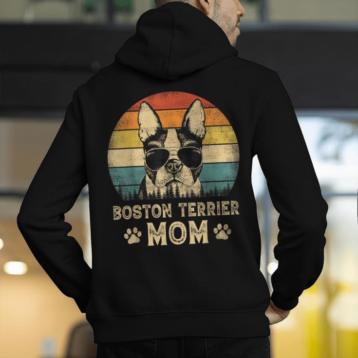Vintage Boston Terrier Mom Dog Lovers Mother's Day Men's Hoodie Back Print, Boston Terrier Mom Hoodies, funny gift