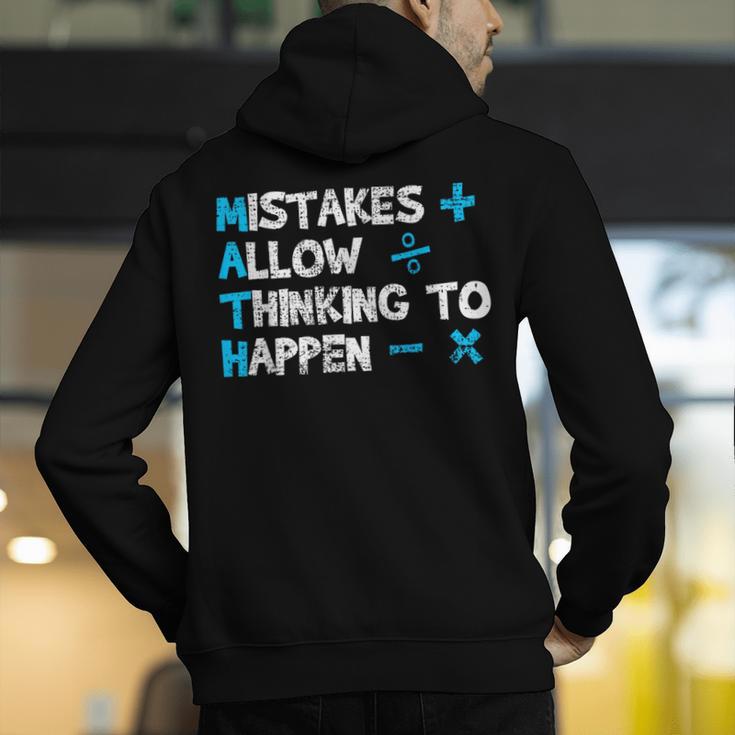 Vintage Math Teacher Saying Men's Hoodie Back Print, funny gift
