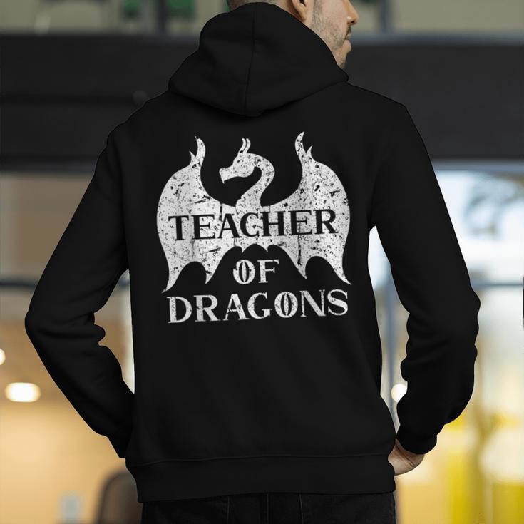 Vintage Teacher Of Dragons Quotes Teacher Student Men's Hoodie Back Print, funny gift Vintage Teacher Of Dragons Quotes Teacher Student Men's Hoodie Back Print, funny gift
